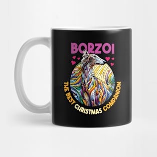 Borzoi, the best Christmas companion. I love borzois. Mug